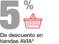 5% de descuento en tiendas AVIA
