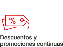 Descuentos y promociones continuas
