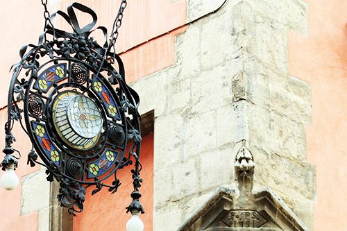 Farola modernista en Vilafranca